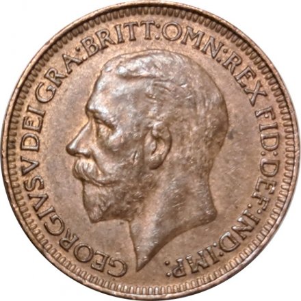 Великобритания 1 фартинг 1929 год