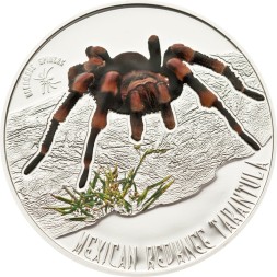 Монета Ниуэ 1 доллар 2012 год - Мексиканский красноколенный паук-птицеед
