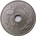 Дания 25 эре 1973 год - Королева Маргрете II