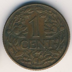 Монета Кюрасао 1 цент 1944 год