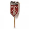 Значок-иголка Меркине. Merkine. Литва. Герб