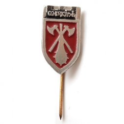 Значок-иголка Меркине. Merkine. Литва. Герб