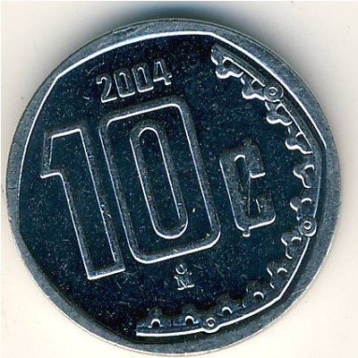 Мексика 10 сентаво 2004 год