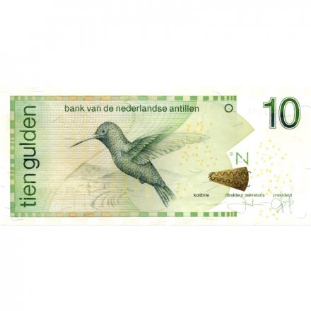 Антильские Острова 10 гульденов 2014 год - Колибри UNC