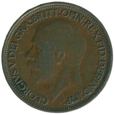 Великобритания 1/2 пенни 1927 год - Король Георг V