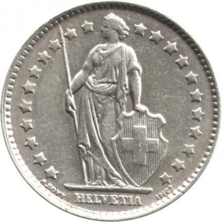 Швейцария 1 франк 1963 год