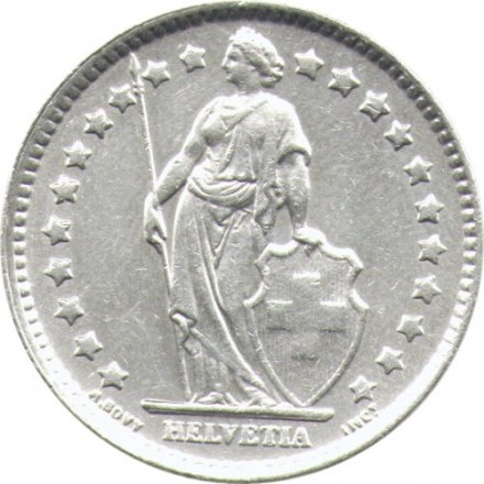 Швейцария 1 франк 1963 год