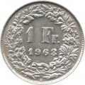 Швейцария 1 франк 1963 год