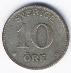 Швеция 10 эре 1939 год