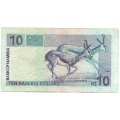 Намибия 10 долларов 2001 год - Газели - VF