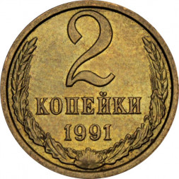 СССР 2 копейки 1991 год (М)