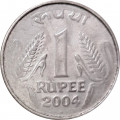 Индия 1 рупия 2004 год - Герб на аверсе (Калькутта)