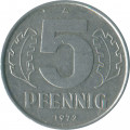 ГДР 5 пфеннигов 1972 год 