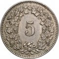 Швейцария 5 раппенов 1915 год