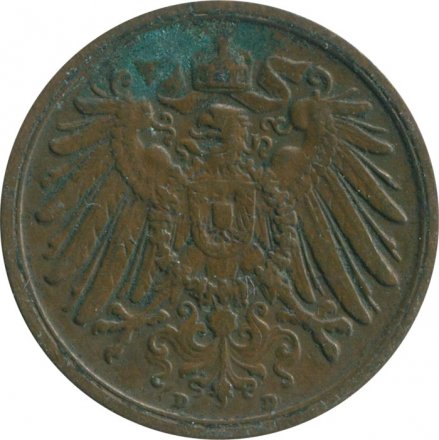 Германия 2 пфеннига 1907 год (D)