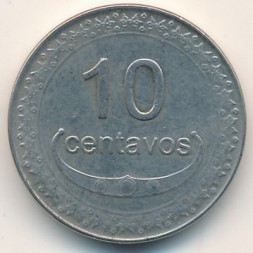 Монета Восточный Тимор 10 сентаво 2004 год