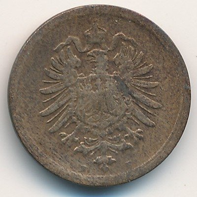 Германия 1 пфенниг 1887 год