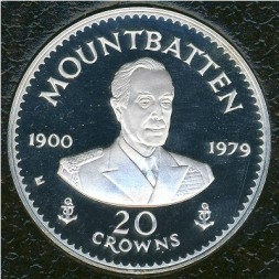 Монета Теркс и Кайкос 20 крон 1980 год