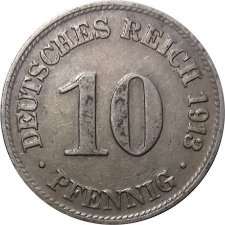 Германия 10 пфеннигов 1913 год (D)