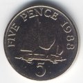 Гернси 5 пенсов 1988 год