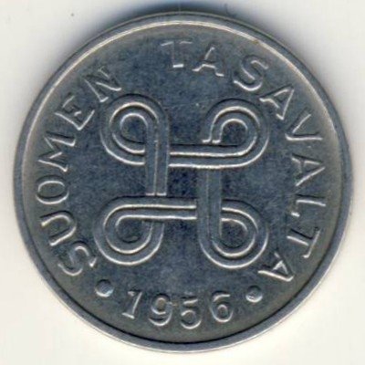 Финляндия 1 марка 1956 год