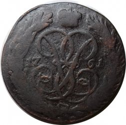 1 копейка 1761 год Елизавета Петровна (1741 - 1762) - F