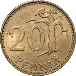 Финляндия 20 пенни 1985 год
