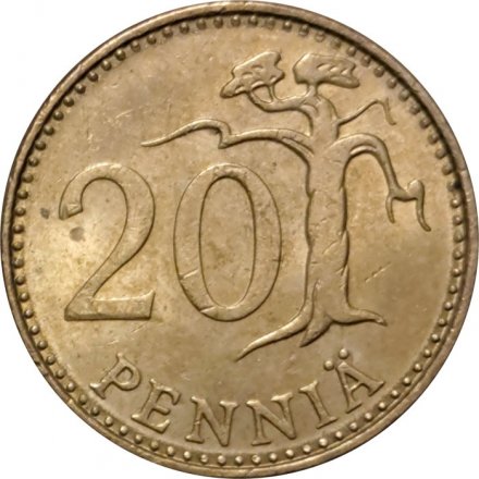 Финляндия 20 пенни 1985 год