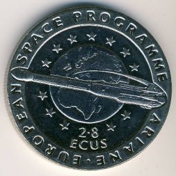 Гибралтар 2,8 экю 1993 год - Европейская космическая программа. Ариан