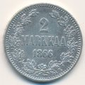 Финляндия 2 марки 1866 год