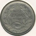 Чили 10 сентаво 1908 год