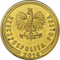 Польша 2 гроша 2016 год