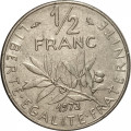 Франция 1/2 франка 1973 год