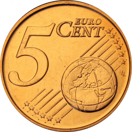 Греция 5 евроцентов 2015 год 