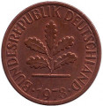 ФРГ 1 пфенниг 1978 год - D