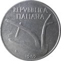 Италия 10 лир 1989 год - Колосья