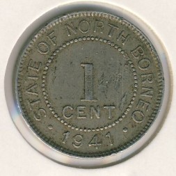 Северное Борнео 1 цент 1941 год