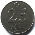 Турция 25 новых куруш 2006 год