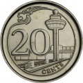Сингапур 20 центов 2015 год
