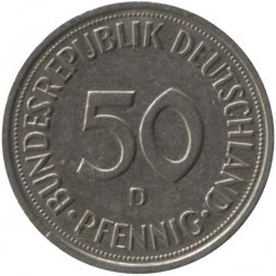 ФРГ 50 пфеннигов 1990 год (D)