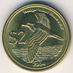 Монета Кокосовые острова 2 доллара 2004 год