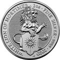 Великобритания 5 фунтов 2020 год - Звери Королевы - Белый лев Мортимера