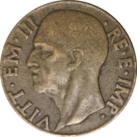 Италия 10 чентезимо 1941 год - Король Виктор Эммануил III