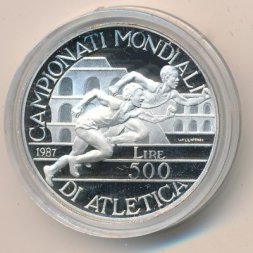 Италия 500 лир 1987 год