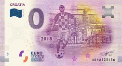 Сборная Хорватии - Сувенирная банкнота 0 евро 2018 год
