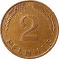 ФРГ 2 пфеннига 1989 год (G)