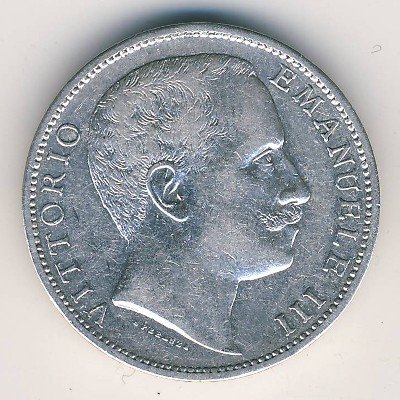 Италия 2 лиры 1905 год