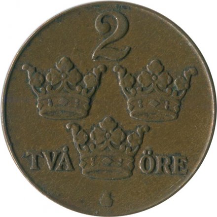 Швеция 2 эре 1950 год - Король Густав V (бронза)