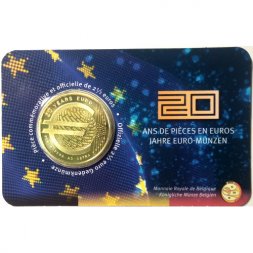 Бельгия 2 1/2 евро 2022 год - 20 лет Евро (в блистере)