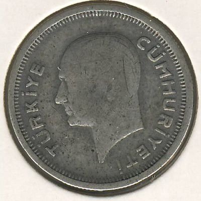 Турция 25 куруш 1935 год